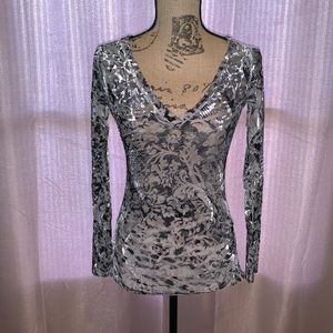 Grey, Black and Sheer Daytrip Top